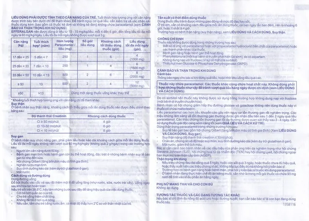 Bột sủi Efferalgan 250mg UPSA SAS giảm đau, hạ sốt (12 gói)