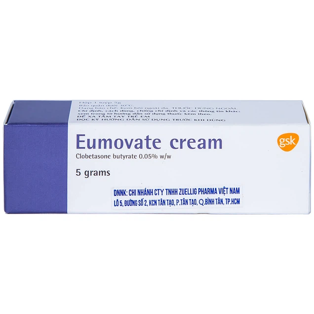 Kem Eumovate Cream GSK giảm các triệu chứng viêm và ngứa các bệnh về da