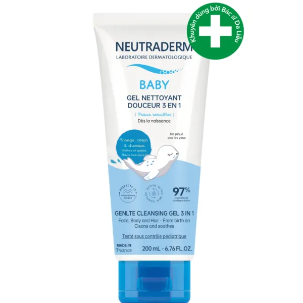Gel Tắm Gội Cho Bé 3 Trong 1 NEUTRADERM Gentle Cleansing Gel 3in1 200ml