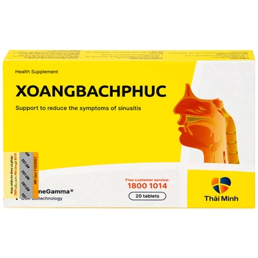 Viên uống Xoang Bách Phục Thái Minh hỗ trợ giảm triệu chứng viêm xoang (2 vỉ x 10 viên)