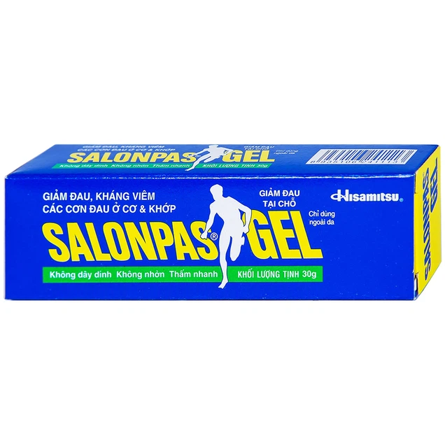 Gel Salonpas giảm đau, kháng viêm các cơn đau cơ, khớp