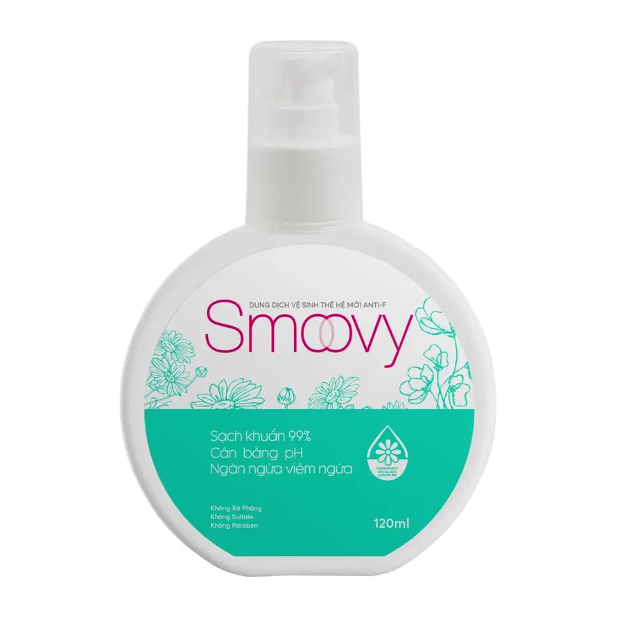 Dung dịch vệ sinh Smoovy Anti F - Giảm viêm nhiễm, nấm Candida, khí hư
