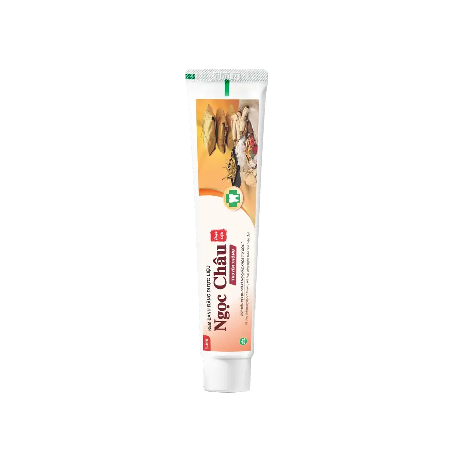 Kem đánh răng dược liệu Ngọc Châu bảo vệ lợi, chắc răng, làm bền thành mạch, chống tụt lợi, chảy máu chân răng (125g)