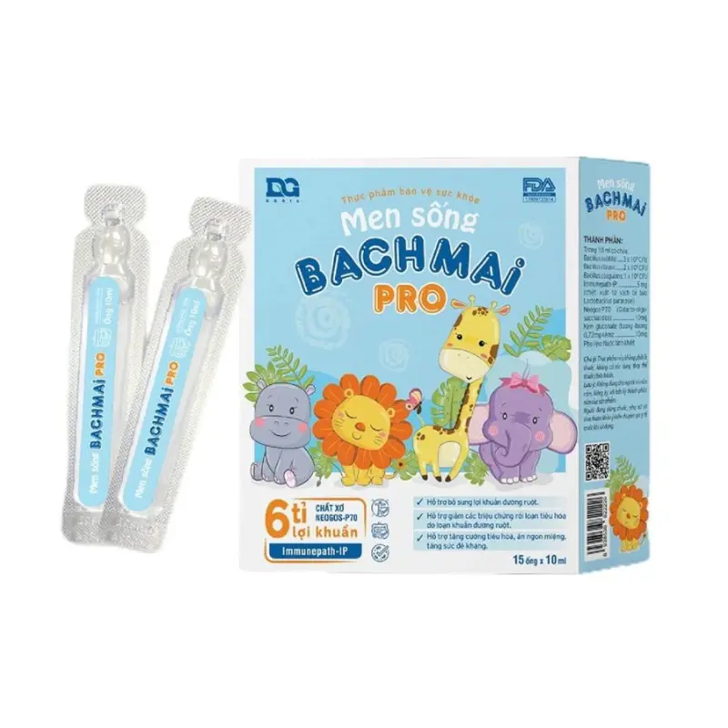 Men sống Bạch Mai Pro - Hỗ trợ giảm rối loạn tiêu hoá, giúp trẻ ăn ngon, tăng đề kháng