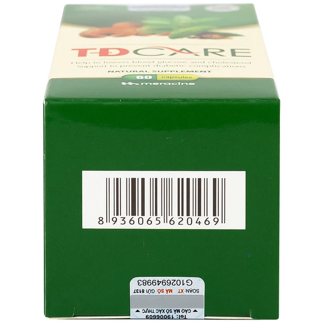 Viên uống TĐCare Meracine giúp hạ đường huyết và cholesterol