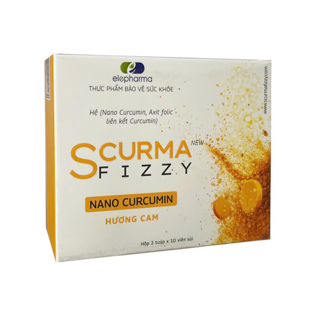 Viên sủi Scurma Fizzy Nano Curcumin hỗ trợ giảm các triệu chứng trào ngược dạ dày thực quản
