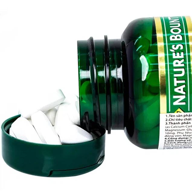 Viên uống Calcium Magnesium Zinc Nature's Bounty hỗ trợ duy trì sức khoẻ hệ xương (100 viên)