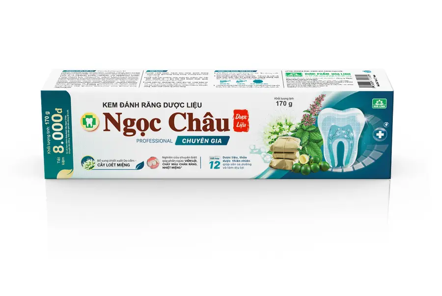 KEM ĐÁNH RĂNG DƯỢC LIỆU NGỌC CHÂU CHUYÊN GIA HOA LINH 170G - NGỪA SÂU RĂNG