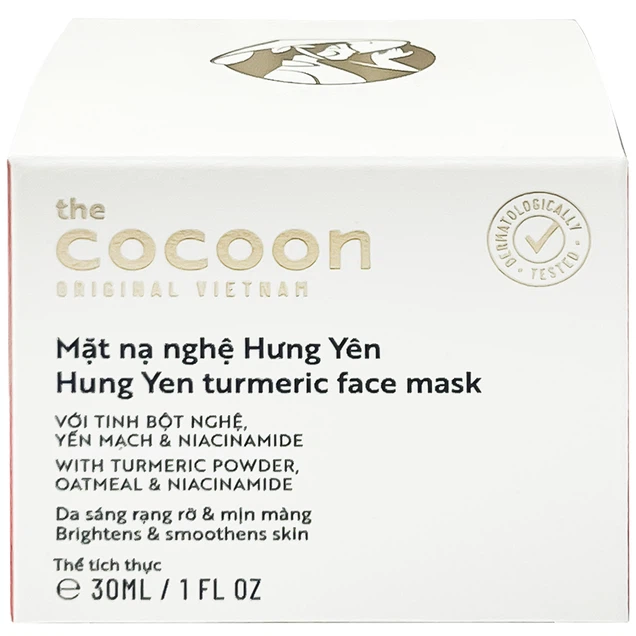 Mặt nạ nghệ Hưng Yên Cocoon cải thiện bề mặt, giúp da trở nên mịn màng (30ml)