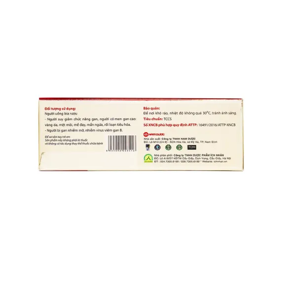 Viên uống Hamega Nam Dược bảo vệ gan, giải độc gan do bia rượu (4 vỉ x 10 viên)