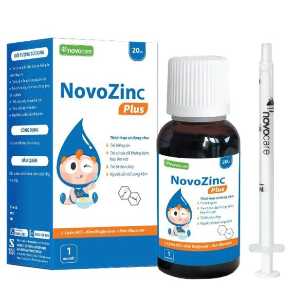 NovoZinc Plus – Bổ sung Kẽm và Lysin giúp trẻ giảm biếng ăn, tăng đề kháng