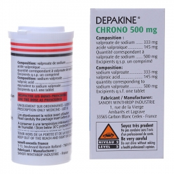 Depakine chrono 500mg- điều trị các thể động kinh, dự phòng hưng cảm 