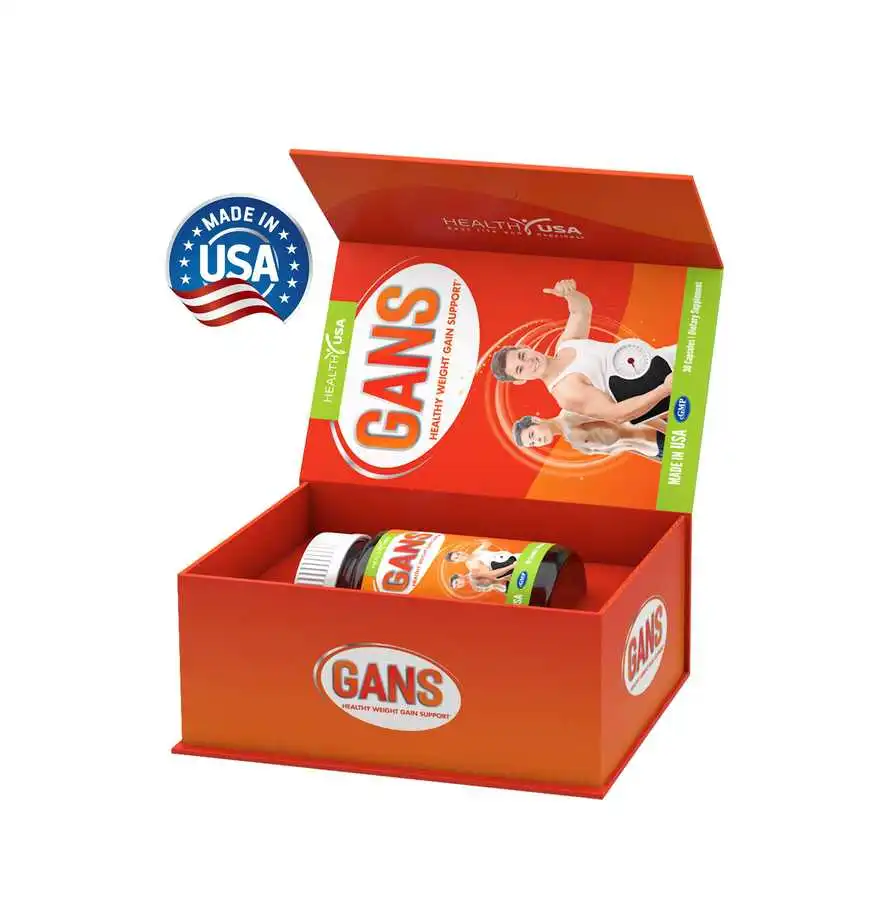 Viên uống Gans Healthy Weight Gain Support giúp bồi bổ cơ thể, tăng cân Lọ 60viên