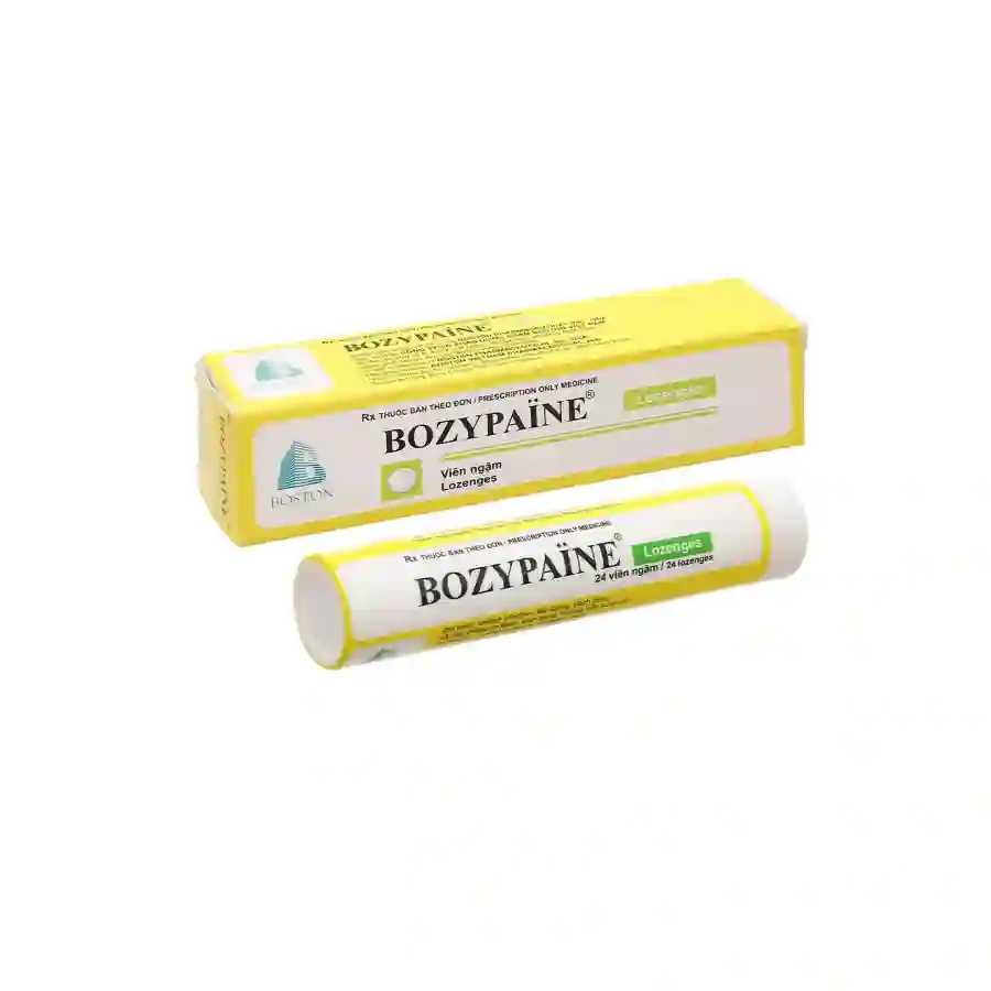 Viên ngậm Bozypaine giúp nhuận phế, giảm ho, rát họng hộp 24 viên