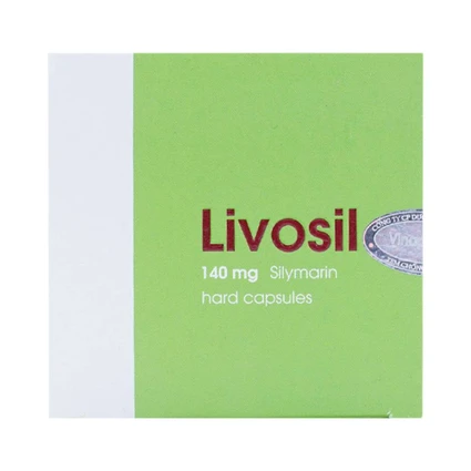 Viên nang cứng Livosil 140mg hỗ trợ điều trị viêm gan mạn tính, xơ gan (8 vỉ x 15 viên)