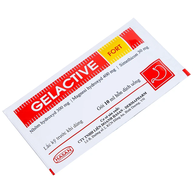 Hỗn dịch uống Gelactive Fort Hasan làm dịu các triệu chứng trong rối loạn tiêu hóa