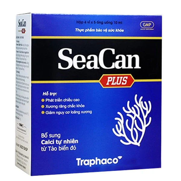 SeaCan Plus, hỗ trợ bổ sung canxi cùng các khoáng chất Magie và Kẽm