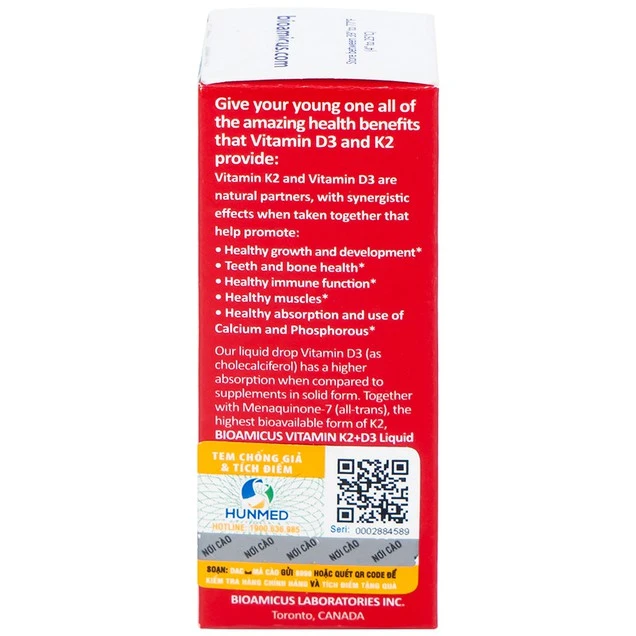 Dung dịch Biomicus For Infants And Children Vitamin K2 And D3