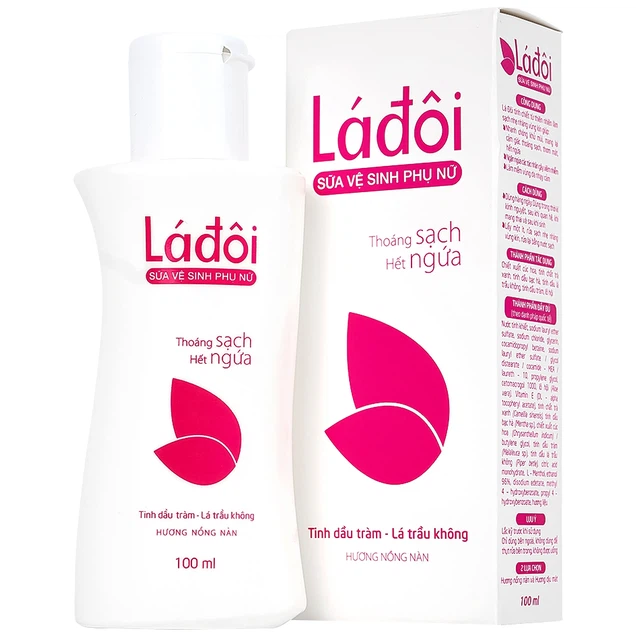 Dung dịch vệ sinh phụ nữ Shema lá đôi màu hồng giúp làm sạch, ngăn ngừa vi khuẩn (100ml)