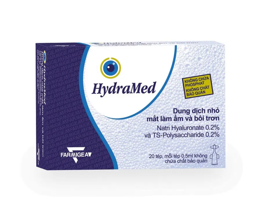 Dung dịch nhỏ mắt Hydramed - Không chất bảo quản [Hộp 20 tép]