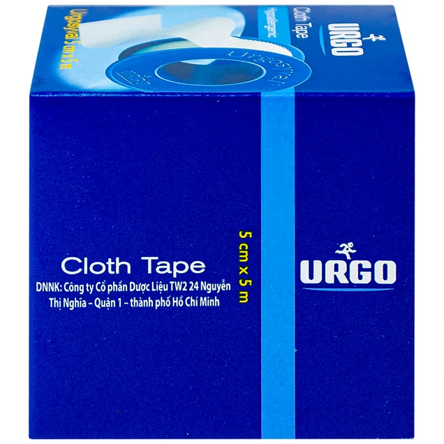 Băng keo lụa Urgo size 5cm x 5m băng các vết thương trong phẫu thuật, cố định thiết bị y tế