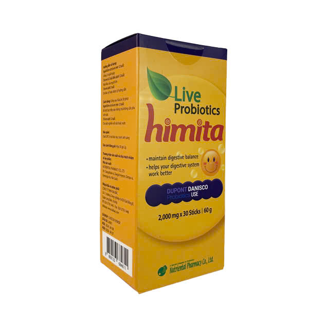 Men vi sinh Live Probiotics Himita bổ sung lợi khuẩn, cân bằng hệ vi sinh đường ruột (30 gói)