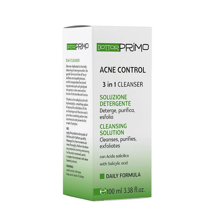 Gel Rửa Mặt Giảm Mụn DottorPrimo Acne Control 3 in 1