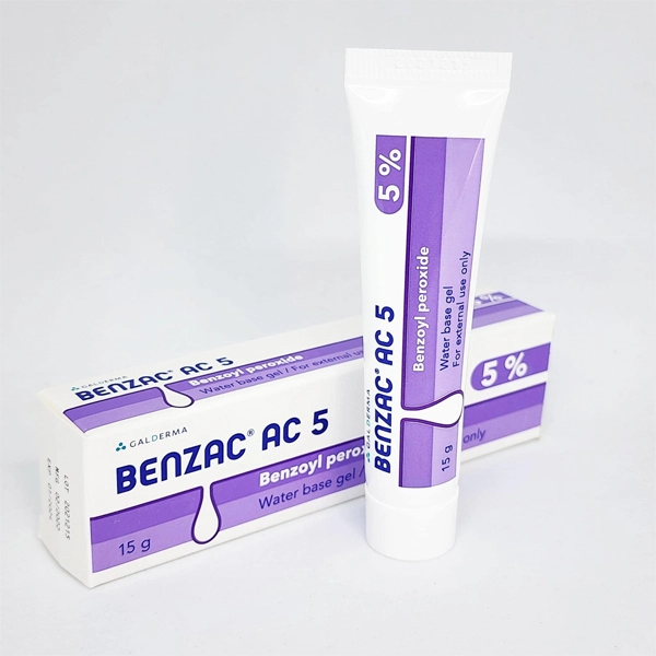 Gel trị mụn Galderma BENZAC AC 5 Benzoyl Peroxide 5% tuýp 15g