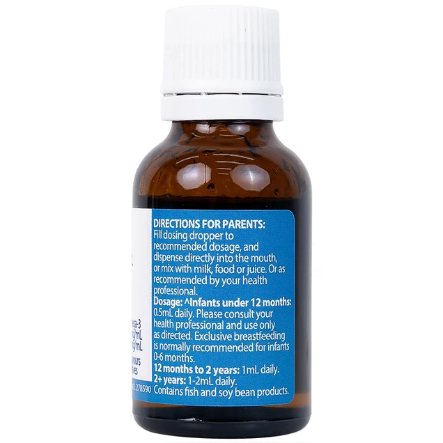 Siro Kids Smart Drops DHA 20ml Nature's Way thúc đẩy sự phát triển của não bộ và hệ thần kinh ở trẻ nhỏ