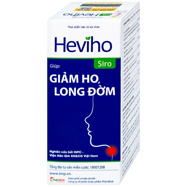 Siro Heviho Thái Minh giảm đau rát họng, giảm ho, long đờm
