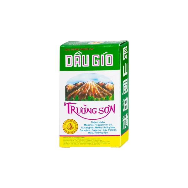 Dầu gió Trường Sơn 2.5ml dùng hỗ trợ trong trường hợp cảm, ho, sổ mũi, nhức đầu