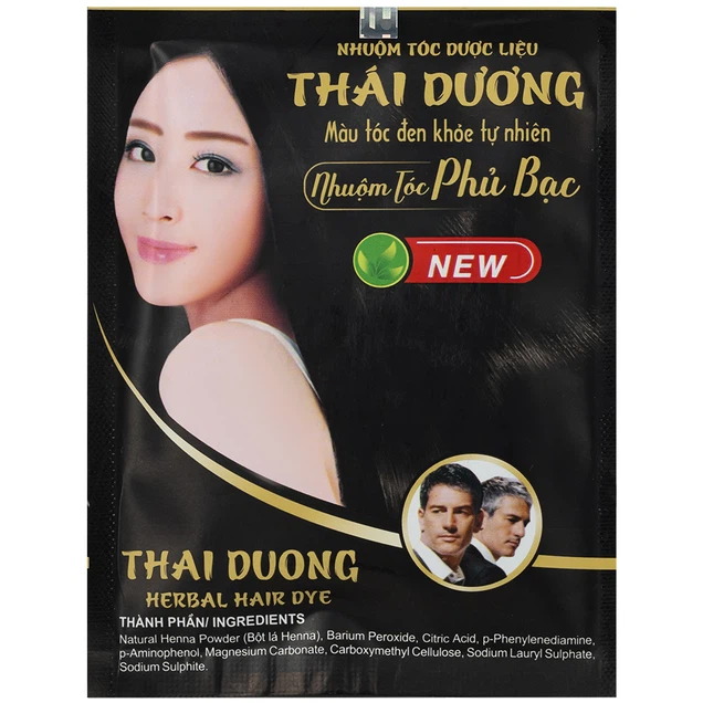 Nhuộm tóc dược liệu Thái Dương nhuộm phần tóc bạc (5 gói)