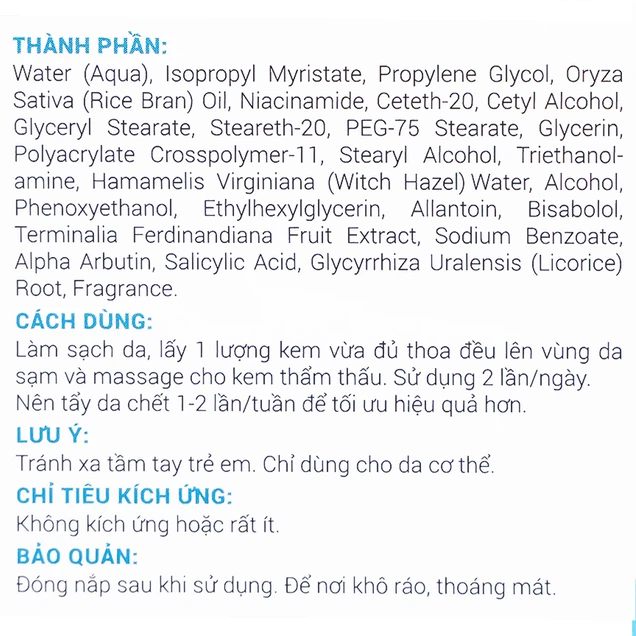 Kem giảm thâm vùng nách, mông, bikini Neothera Armpit Cream La Beaute 35ml dưỡng trắng da