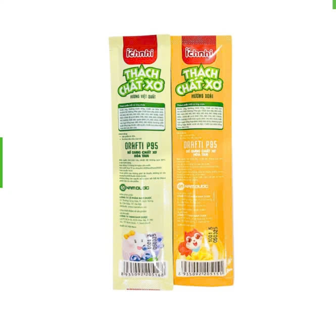 Thạch chất xơ Ích Nhi, bổ sung chất xơ hòa tan giúp nhuận tràng, hỗ trợ tiêu hóa cho bé, cân bằng hệ vi sinh